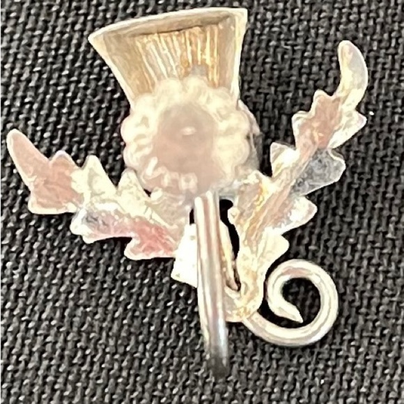 WARD BROTHERS Vintage Sterling Silver Set Brooch & Earrings Scotland Thistle - Picture 9 of 13
